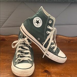 Converse Women’s High-Top Sneakers - Dark Green; Size 6